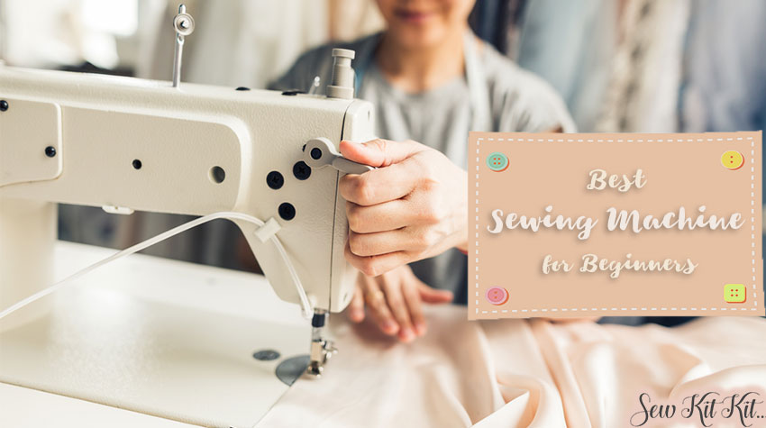 A sewing machine is in action